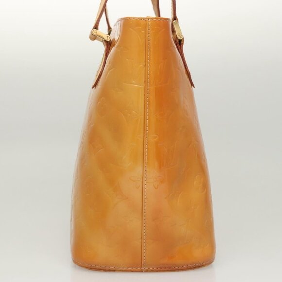 LOUIS VUITTON Monogram Vernis Houston Hand Bag Beige M91004 LV Auth bs26252 - Picture 5 of 16
